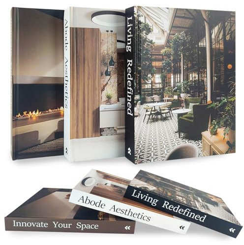 Fake Decorative Books for Home Decor - Coffee Table Books Decor for Living Room - Faux Books for Book Shelf Decor - Fashion Books for Decoration on Console Table, Entry Table - Interior Design Books