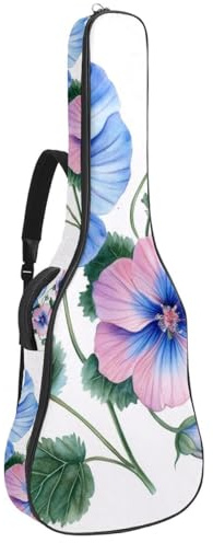 Gitarrentasche in voller Größe, 101,6 cm, 104,4 cm, 106,7 cm, Tragetasche für E-Bass, klassische Gitarre, große Wellen im linearen Stil, nautisches Muster, Mehrfarbig 04, 42.9x16.9x4.7 in, Lässiger