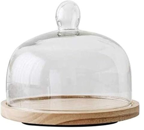 GZSLKSCD Alzata per dolci con coperchio a cupola, espositore per dessert Vassoio per torte Vassoio per pasticceria Vassoio per servire torte per esposizione negozi Hotel Festa/Marrone/28,2*28,2*20,8 c