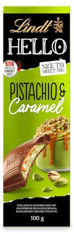 Lindt Schokolade | HELLO Pistazie&Caramel, 100g Tafel, Geschenk
