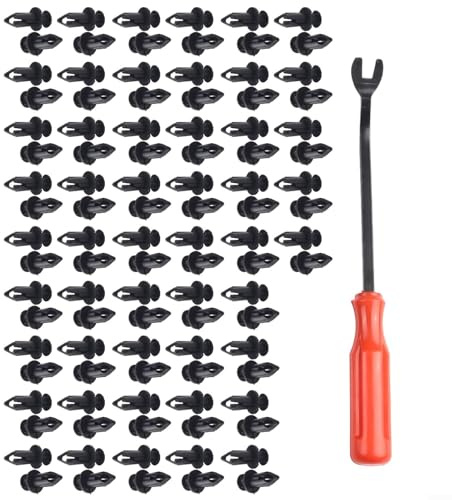 Clips de remache de plástico y herramienta de extracción para modelos Honda, paquete de 100 para un ajuste seguro del panel del cuerpo