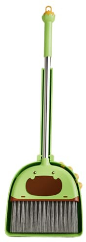 Kids Cleaning Set | 22.05 Inches todlers Pretend Play Broom Set | Stainless Steel Toddler Adjustable Mop Broom & Dustpan playsets | Role Play Housekeeping Kit, Ideal For Home, Preschool Learning