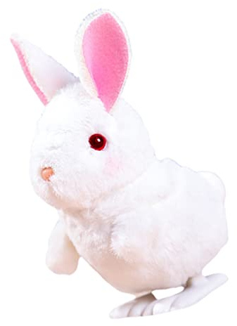 FRCOLOR Aufziehspielzeug Osterhase Plüsch Hüpft Wind Up Kaninchen Lustiges Wind Up Springspielzeug für Ostern und Party Mitbringsel Jungen Mädchen