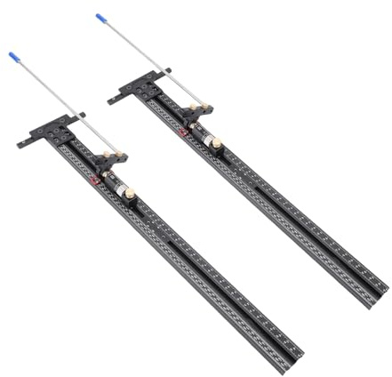 HELEVIA Fixed Guide Rail Bracket Auxiliary Tools Circular Saw Track Set with Aluminum Alloy Parallel Guide System for Accurate Wood Alignment, Fit for Festo, Splicing Track Groove