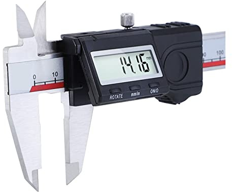 Digitaler Messschieber 0–150 mm, 6 Zoll, Linkshänder, Messschieber, metrisch/Zoll, Edelstahl, elektronisches Mikrometer-Messgerät