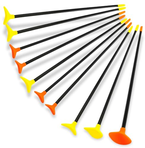 Toyana 10 PCs Suction Arrows – 22 inch, Archery Set, Kids Sucker Arrows for Archery, Bow & Arrow with Suction Cup Target Game for Indoor & Outdoor Sports Activity Toy Gift for Children 3+ Years