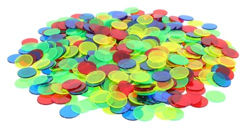 SUPVOX 500 Jetons Bingo Transparents 15mm Marqueurs Jeu Loto Maths | Jetons transparents 15mm pour bingo, loto, jeux de comptage et activités mathématiques en classe ou à la maison