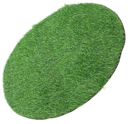 Kisangel Tapis Gazon Synthétique Rond pour Table Salon Jardin Tapis Herbe Artificielle Résistant pour Centre de Table Naturelle Polyvalente