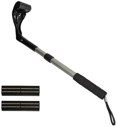 EASACE 7.0 Ryggrakapparat för män med långt handtag 62 cm, vikbart handtag, justerbart huvud, utbytbara blad