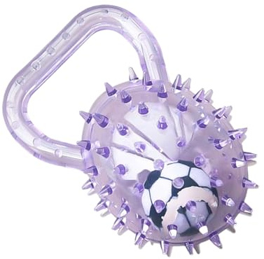 Ahuuen Hundeball - Hundeball Mit Fußball Im Inneren,Gummiball Mit Noppen Interaktives Hundespielzeug Mit Griff | Für Indoor Apportieren Bereicherung Spiel Training Beschäftigtes