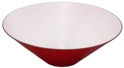 DECORNIJIA Retro Lampenschirm Ersatz aus Rotem Glas für E27 Tischlampe Glockenförmiger Vintage Lampenschirm Dekorativ und Zuverlässig für Schreibtisch und Büro