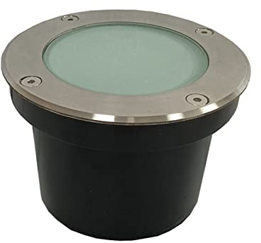WZYJLyds Faretto da Pavimento LED da Incasso, Antiriflesso faretto da Pavimento da Incasso per Esterni, Esterno Lampada da Terra, antiruggine, passabile, Acciaio Inox Rotondo(Yellow Light,18W)