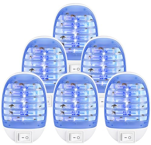 2026 Upgraded Indoor Bug Zapper Plug in,6 Pack Powerful UV Fly Zapper Indoor & Mosquito Zapper Indoor Home - Safe, Odorless Flying Insect Trap for Bedroom, Kitchen, Office & Baby Room