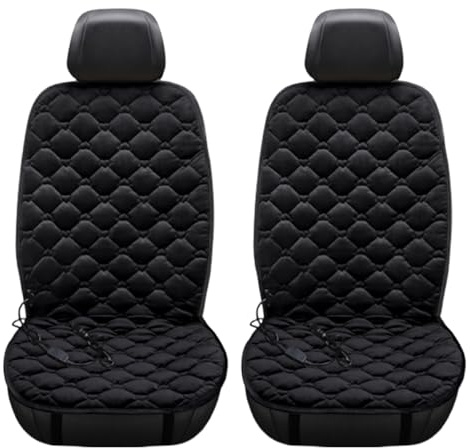Heated Seat Cushion with Full Back Support, Comfortable Leather Car Seat Covers, Universal Heated Seat Cover Pad for Car