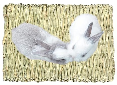 Casa de hierba de conejo, cabaña de cama hecha a mano, cómoda casa de | césped natural y casa de juegos para conejos y conejillos de indias
