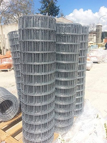 Rouleau de 25 m de grillage électro-soudé zingué 50 x 75 h 150