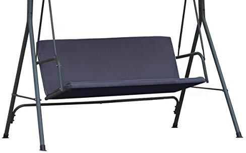 Ersatz-schaukelsitzbezug für Hollywoodschaukel | 93 x 120 cm | Cordura Stoff Sitzbezug für Garten Schaukel Stuhlbezug | Wetterbeständig | 2-sitzer für den Außenbereich | Graphit [101]