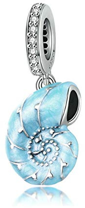 Charm-Anhänger aus 925er-Sterlingsilber, Muschel-Charm, Fledermaus-Charm, Katzen-Charm, Pfauen-Charm, Tier-Charm, Ozean-Charm, für Pandora-