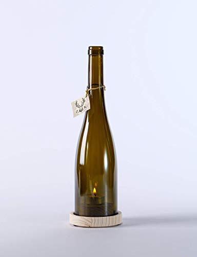 Wein Windlicht # 1 Antikgrün