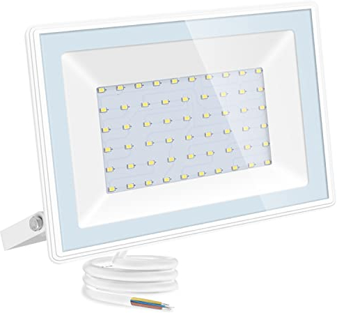 Aigostar Faretto LED da Esterno 50W,4300LM,Faretti LED Esterno Naturale 4000K,Luce di Sicurezza Impermeabile IP65,Per Giardino,Cortile,Garage,Corridoio
