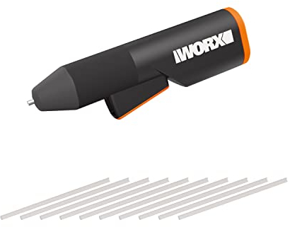 WORX Heißklebepistole 18V(20V MAX) MakerX WX746.9, PowerShare, 30 s Schnellaufheizung, LED- Temperaturanzeige, handlich und leicht, inklusive 10 Heißklebesticks n ur das Werkzeug