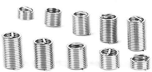 Spiraldraht-Gewindeschrauben-Hülse - 60 Stück M9x1,25 Gewindereparaturhülsen-Kit Spiraldrahtgewinde-Reparatureinsatz-Gewindeschrauben Edelstahl-Gewindeschrauben-Hülsenset