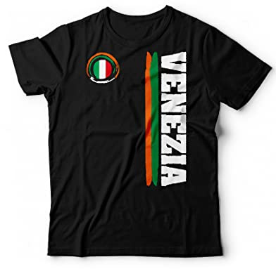 Generico T-Shirt Venezia Città Sport Maglietta Vari Colori Tifosi Calcio Ultras - Taglie dalla S alla XXL (XL, Nero)