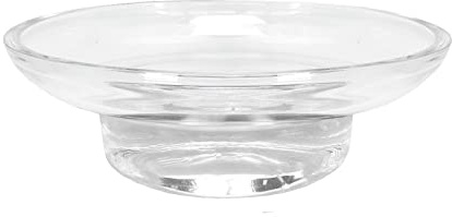 Kleine Wolke Seifenschale Allegra, Wandaccessoire, Farbe Clear, Material: Edelstahl, Glas