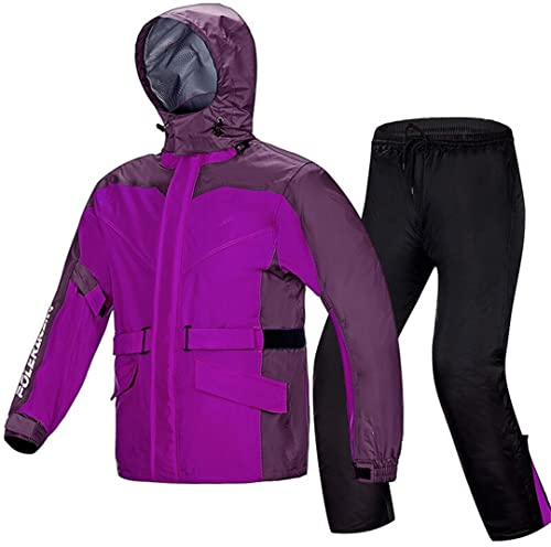 Hcclijo Motorrad-Regenmantel + Regenhose Motorrad-Regenanzug Ventilate Poncho Wasserdicht Motorrad Regenjacke