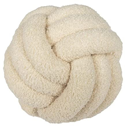 Evimstil Plüsch-Kisse Knotenkissen Knot Kissen Kopf-Kissen Inkl Füllung Nordische Kleines Deko-Kissen Bett Zimmer Dekor Spielzeug Geknotetes Kissen für Sofa Bett Dekorativ,Beige,35cm