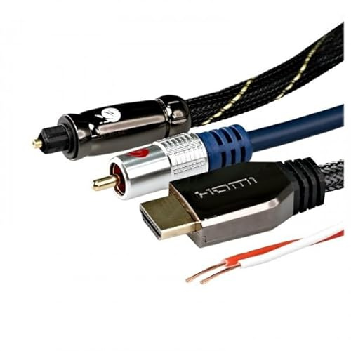 FISUAL Premium Home Cinema Cable Pack of HDMI, Digital/Optical, Subwoofer and Speaker Cables