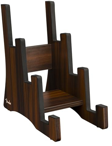 Fender Deluxe Wooden 3-tier Guitar Stand statief voor drie gitaren