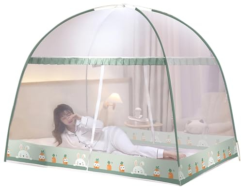 Zanzariera pop up per letto pieghevole zanzariera tenda doppia porta letto baldacchino pieghevole zanzariera tenda da campeggio portatile da viaggio king size zanzariera tenda da letto principessa
