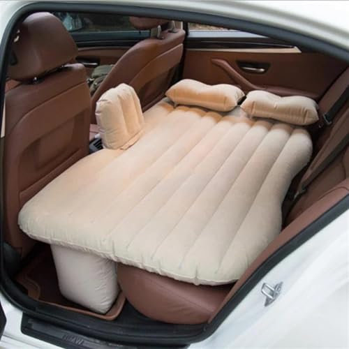 AcarKing Luftmatratze Auto Kompatibel Mit Auto, SUV, MPV, Auto-Reisebett, Rücksitz-Matratze, Auto-aufblasbare Matratze, Luftkissen, Reisebett, Camping-Matte 130 * 80CM(color1)