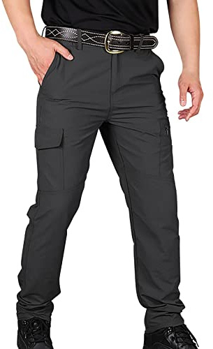 pvucpot Pantalon Cargo Homme Tactique Militaire Randonnée Chasse Pantalon de Travail Homme Treillis avec Plusieurs Poches