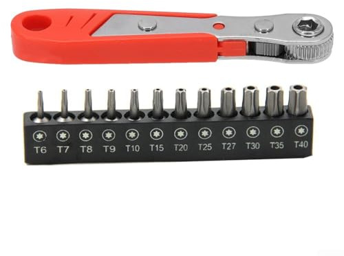Juego de puntas Torx de ángulo recto fiables y resistentes, destornillador magnético de trinquete, mini llave inglesa