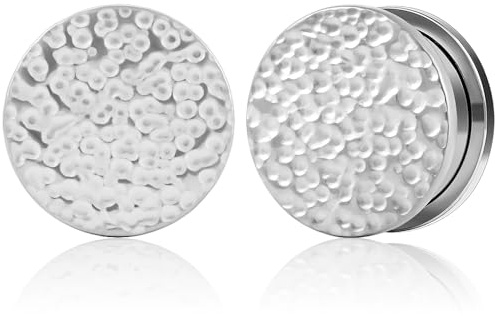 Vankula örontunnel 1 par kött pluggar fast droppar rostfritt stål för män kvinnor öronpiercing sträckt smycke 6 mm till 16 mm, 8mm(0G), Metall