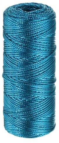 sourcing map 328 Feet/109 Yards Metallic Cord Blue Twine 1.5mm Thread String for Crafts Gift Wrapping Christmas Decoration Hanging Tag