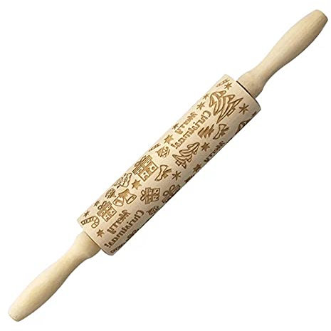 LSDLOUYAQNG Rodillo Ajustable Rodillo de Relieve, Rodillo de Arcilla, Rodillos de amasar, Rodillo de Madera, Herramienta for Hornear, Herramienta de Grabado