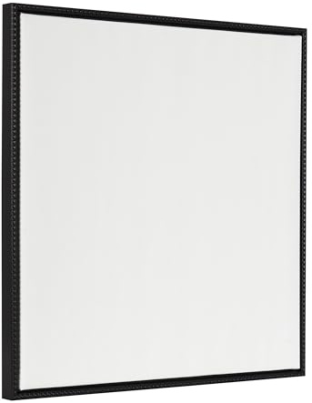 Kate and Laurel Sylvie Blank Framed Canvas Wall Art; 30x30 Black Beaded; Vintage Modern Empty Canvas for Paint-Your-Own Art; Ready to Paint Premium Canvas Already Framed