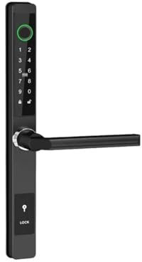 VEKELETE Serrure de Porte coulissante en Aluminium avec contrôle par Application TTLock, Design Fin, Empreinte Digitale, Mot de Passe, Serrure de Porte Intelligente(Kit13)