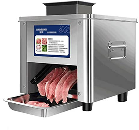 XCSCUK Cutter Commercial à Viande fraîche, Coupe-Nourriture de Restaurant en Acier Inoxydable pour Porc, Agneau, bœuf et Autres viandes