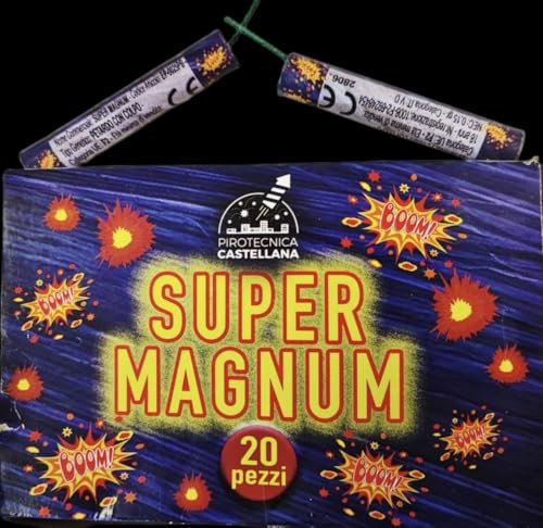 Pirotecnica Castellana Super Magnum, Set di 20 Pezzi, Fuochi d'Artificio