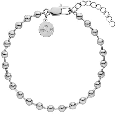 Purelei® Ångetiety Fidget Bubble armband – rostfritt stål i guld, silver och roséguld, justerbart 16–19 cm, Eine Grösse, Rostfritt stål, Agat