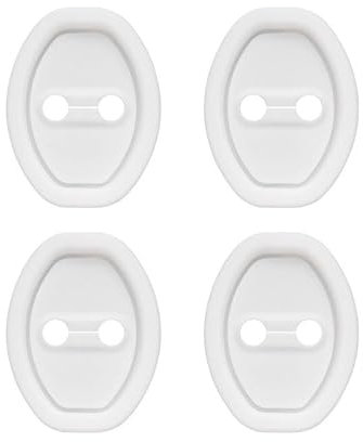 NFAHBAQA 4pcs Car Silicone Door Latch Protective Cover for Toyota Avalon 1994-2025, Universal Fit Silicone Pad, Noise Reduction Scratch Rust Prevention,White