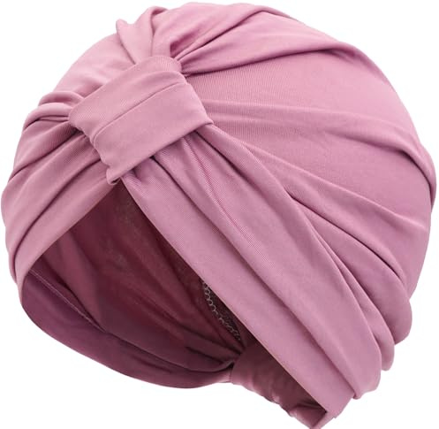 LIMHOO Chemo-Turban für Frauen Vorgebunden, ultraweich aus Baumwolle als Haube Kopfband Schlafhaube