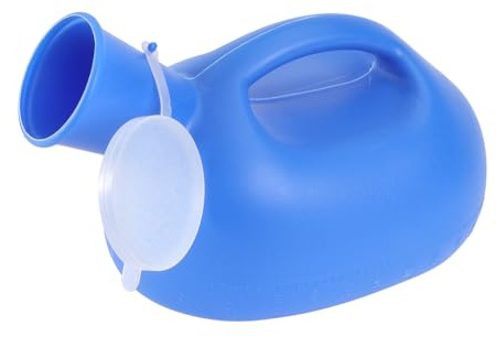 Urinatoio Uomo Portatile 2000ml Blu con Coperchio e Beccuccio