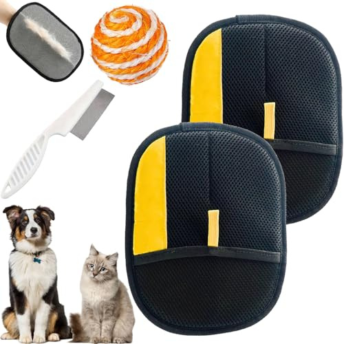 Guanto magnetico in pelliccia, guanto per la rimozione dei peli di animali, guanto per la rimozione dei peli di animali domestici, riutilizzabile per la cura del pelo nella vita di tutti i giorni (2