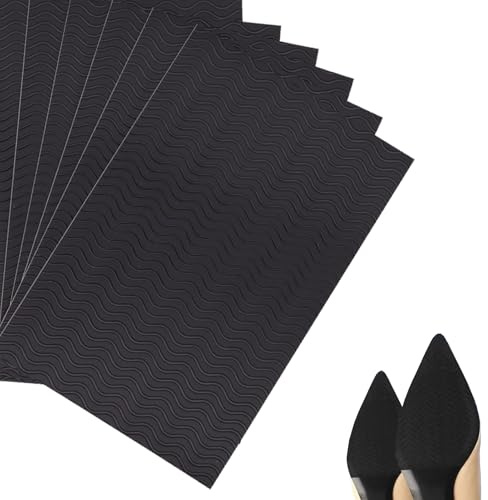 BRITIVIVE Anti Rutsch Sohle Pads 6 Stück Schuhsohlen Protektoren Schuhsohlen Reparatur Selbstklebende Gummisohlen zum Aufkleben für High Heels, Sportschuhe, Lederschuhe Meisten Schuh