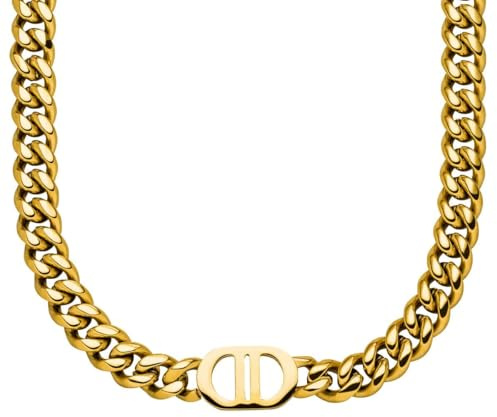 DIAMOND MODE Halskette Gold Damen – 18K vergoldete Goldkette Frauen, wasserfest & extra breit – Edle Chunky Choker Necklace Women, hochwertiger Goldschmuck
